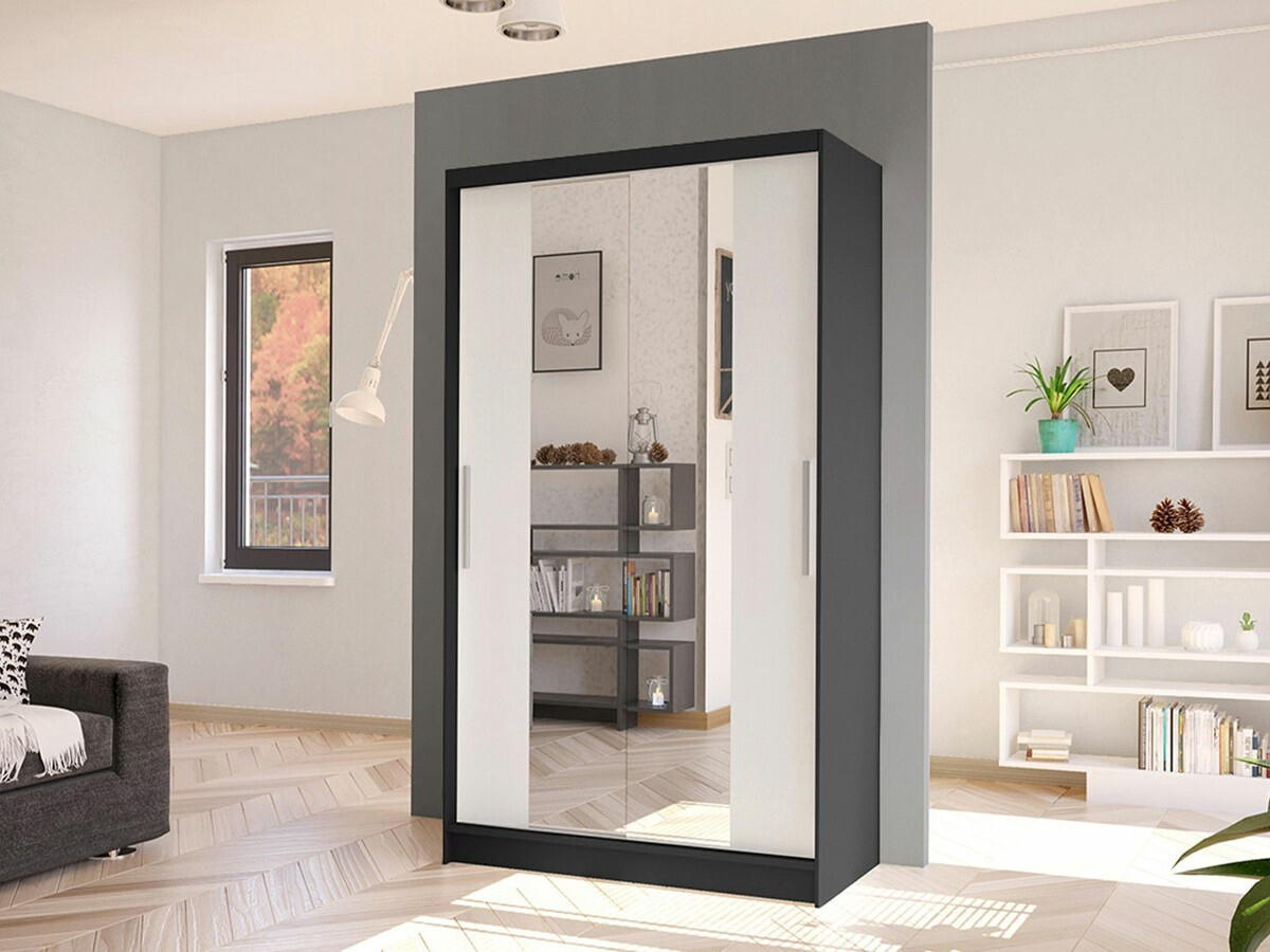 Dulap Closico Structor II (Negru + Alb)
