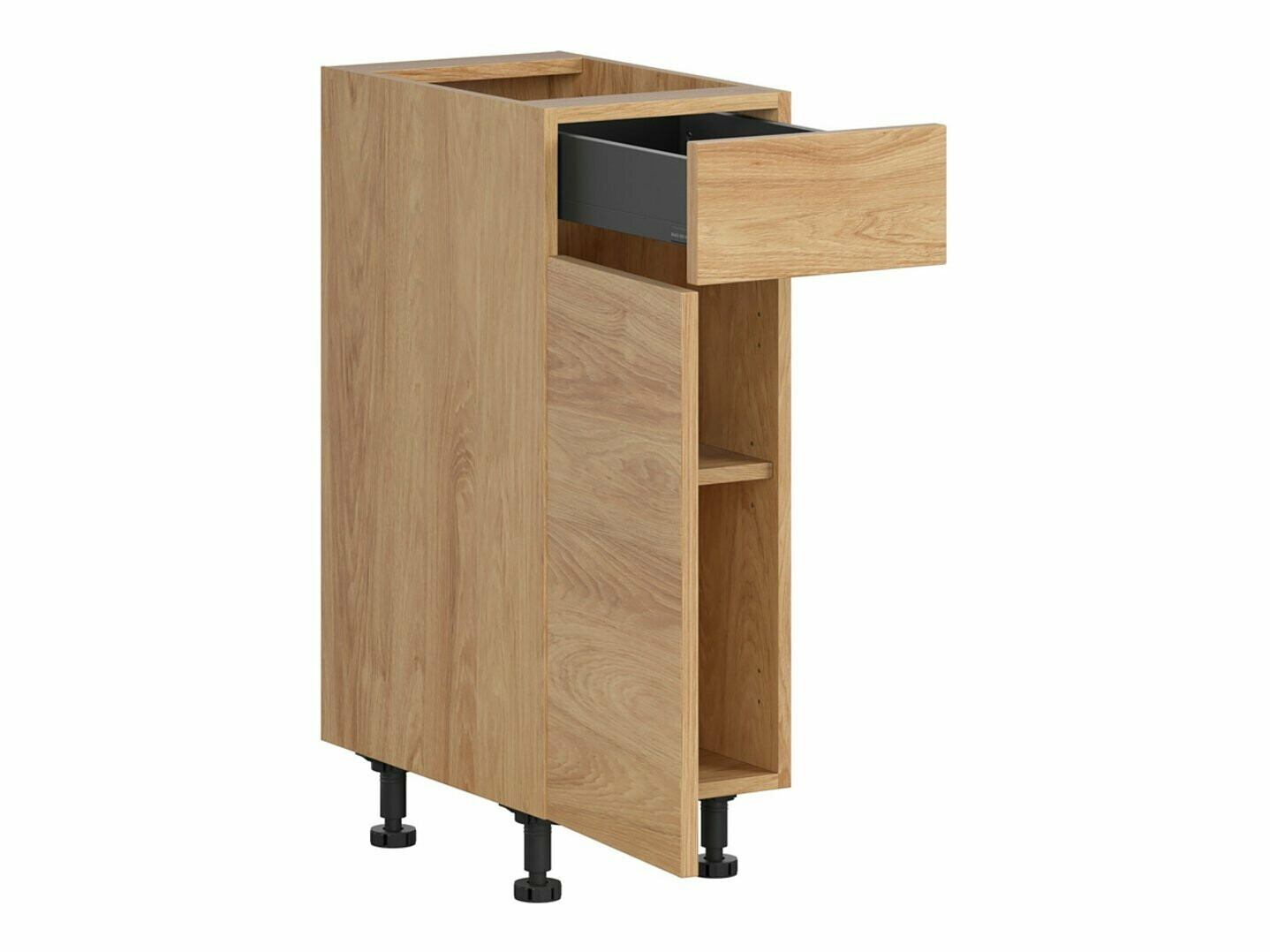 Dulap modular cu sertar și uși Amper Oak 102