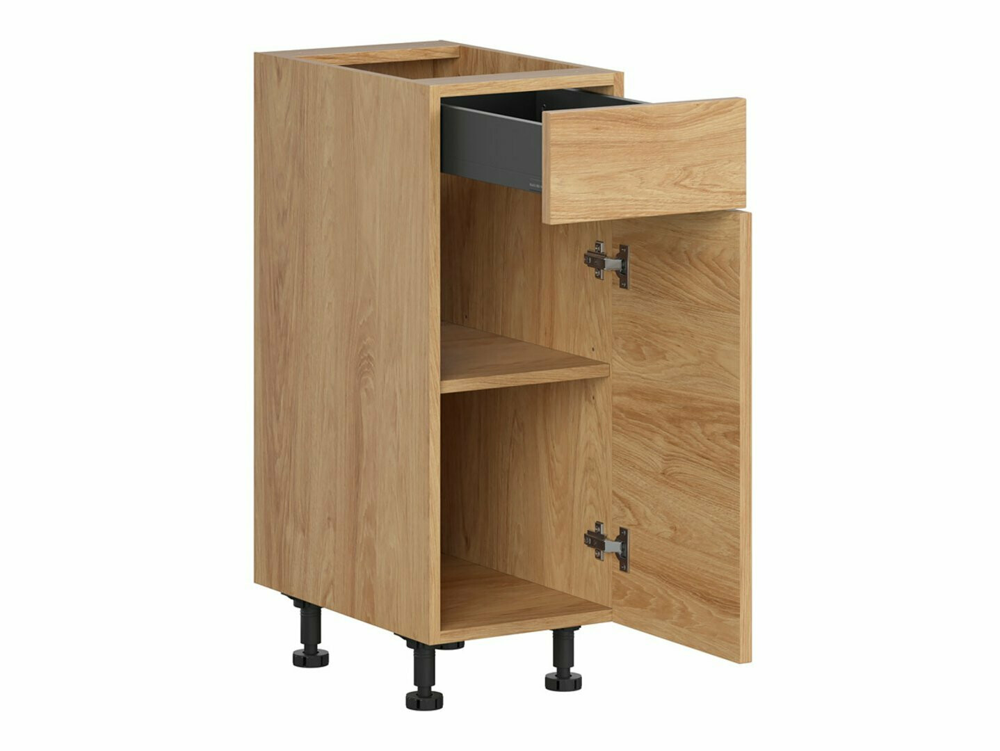 Dulap modular cu sertar și uși Amper Oak 102