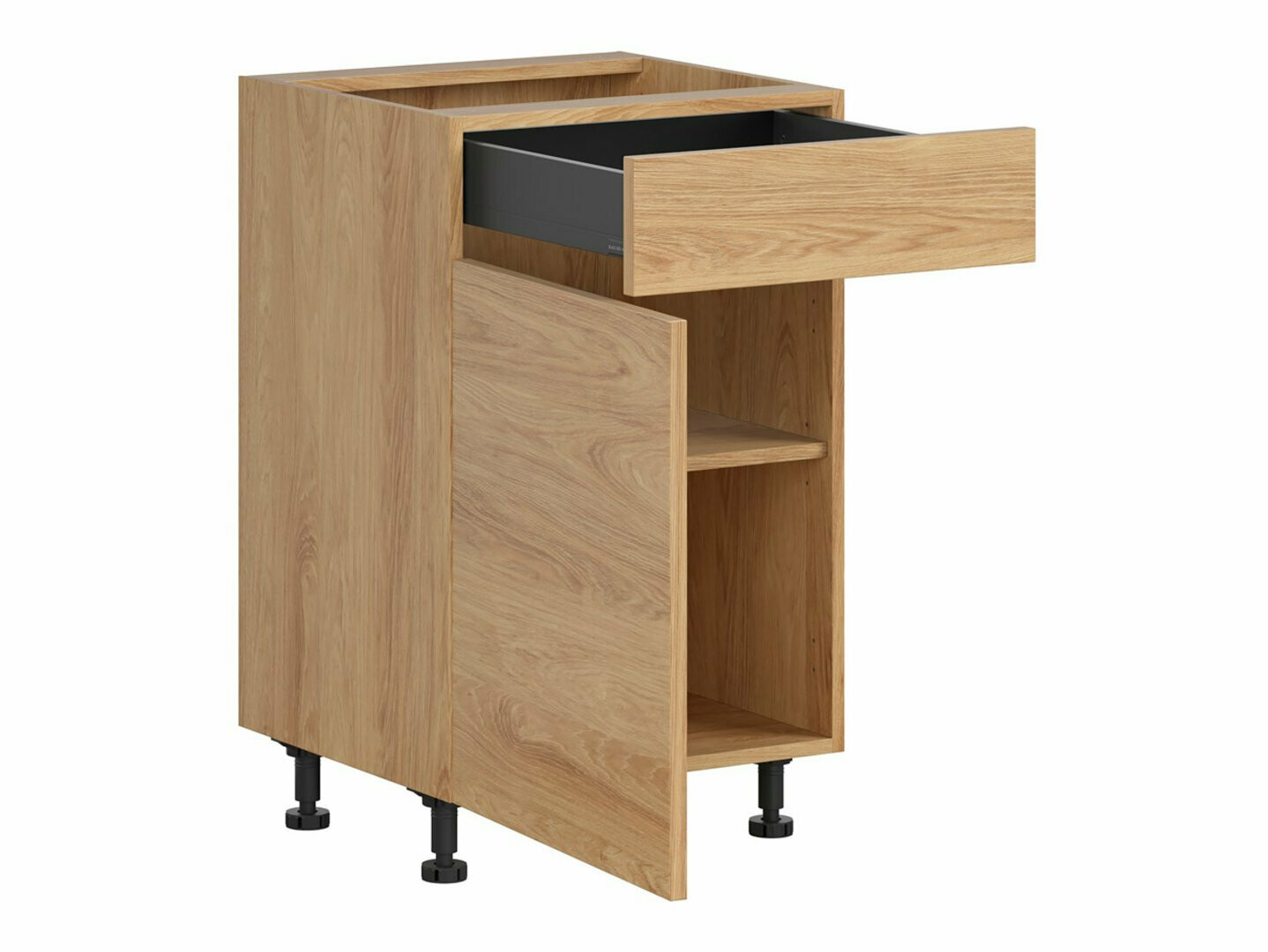 Dulap modular cu sertar și uși Amper Oak 104
