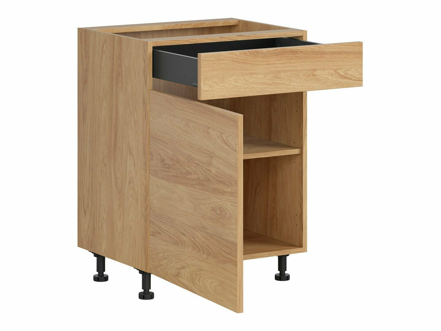 Dulap modular cu sertar și uși Amper Oak 105