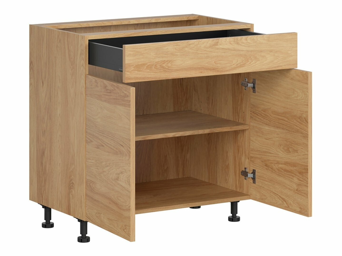 Dulap modular cu sertar și uși Amper Oak 106