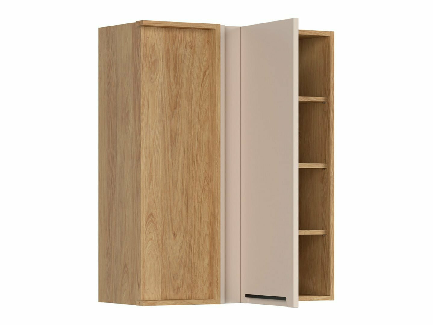 Dulap modular de colț pentru perete Riso Beige 157