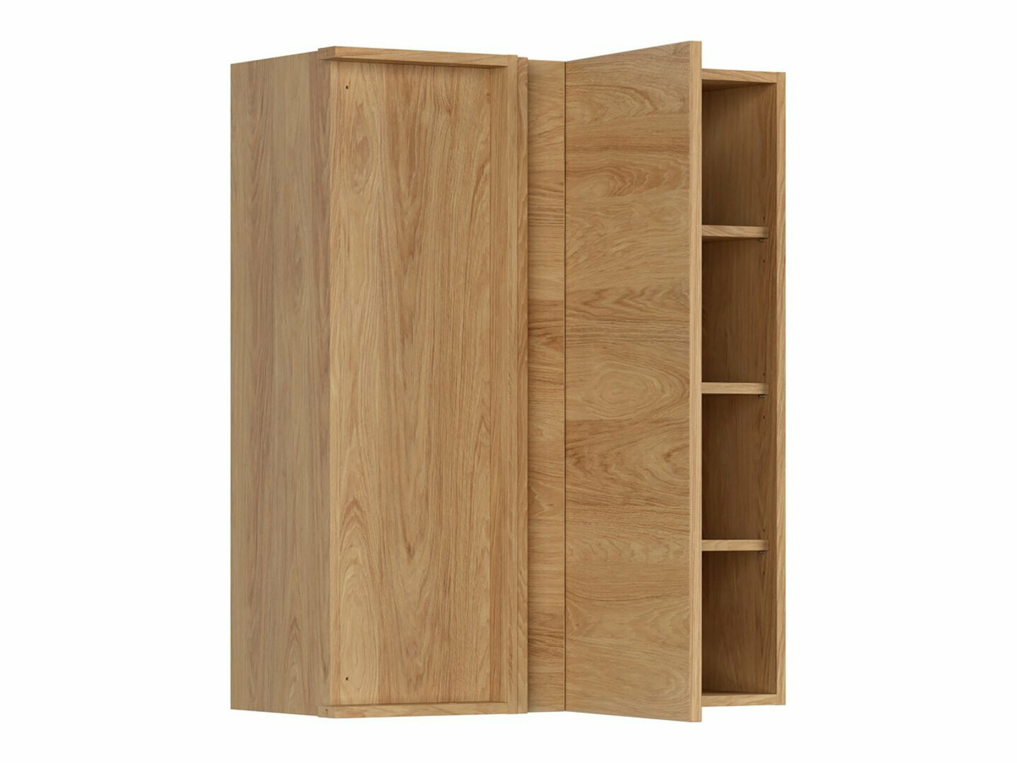Dulap modular de colț pentru perete Amper Oak 156