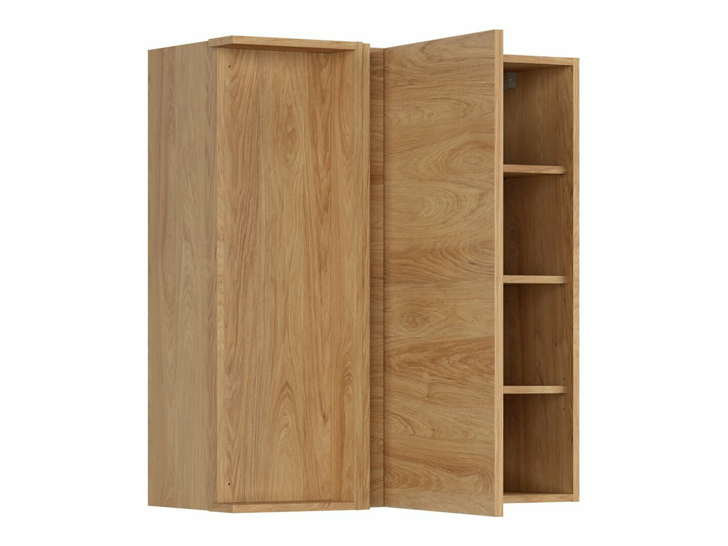 Dulap modular de colț pentru perete Amper Oak 158