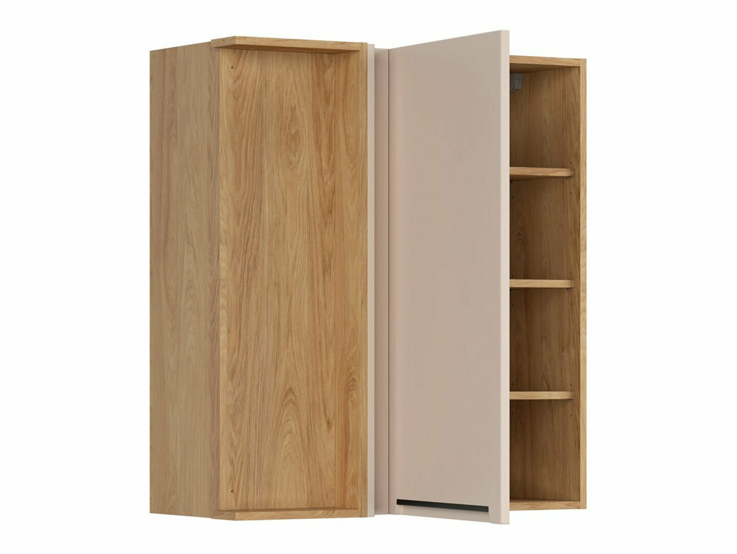 Dulap modular de colț pentru perete Riso Beige 159
