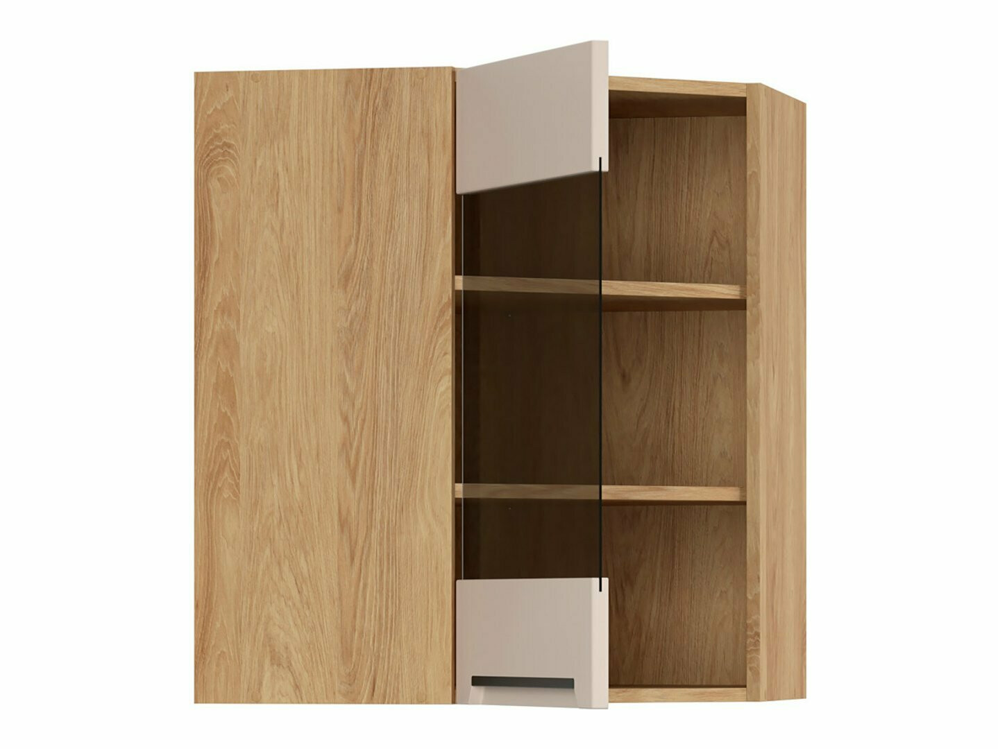 Dulap modular de colț pentru perete Riso Beige 161