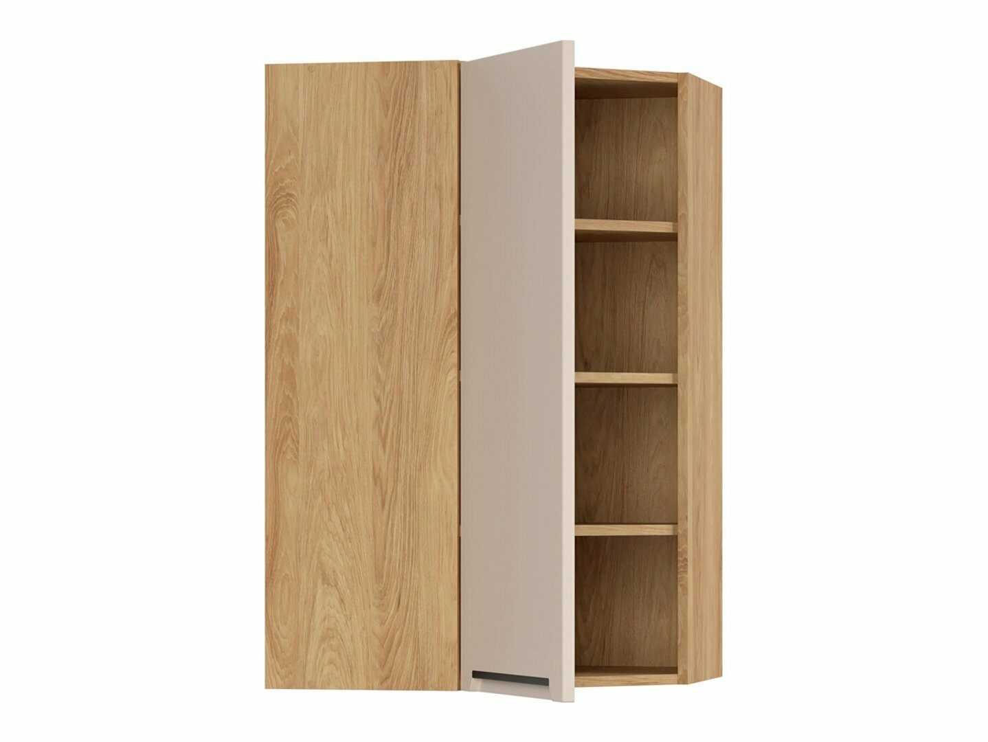 Dulap modular de colț pentru perete Riso Beige 162