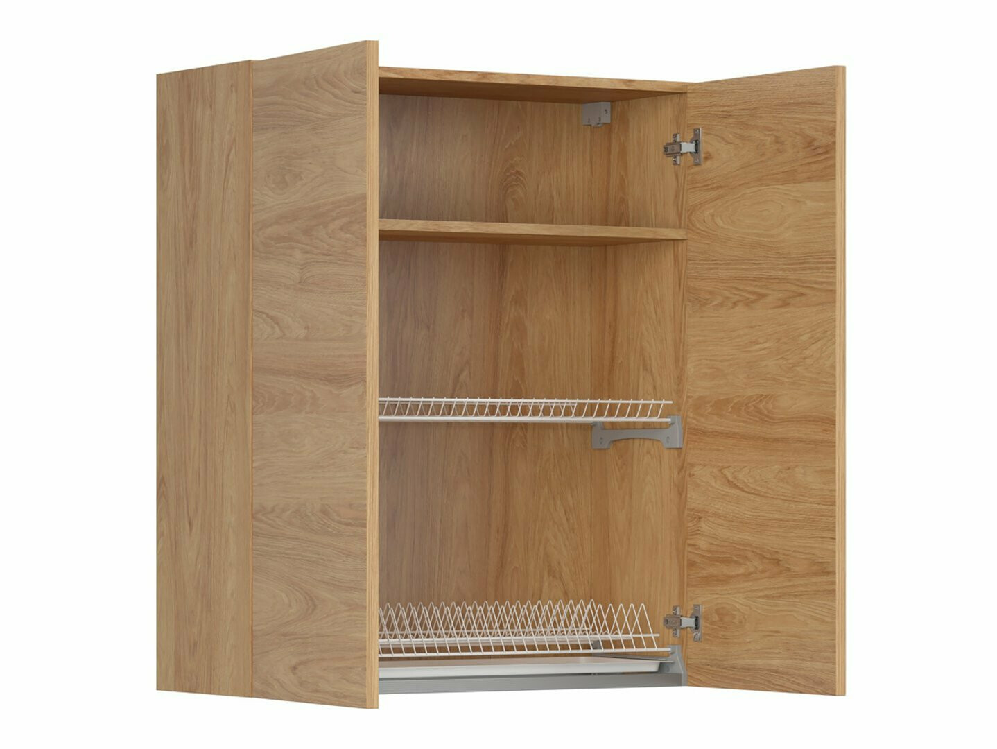 Dulap modular de perete cu suport pentru vase Amper Oak 154