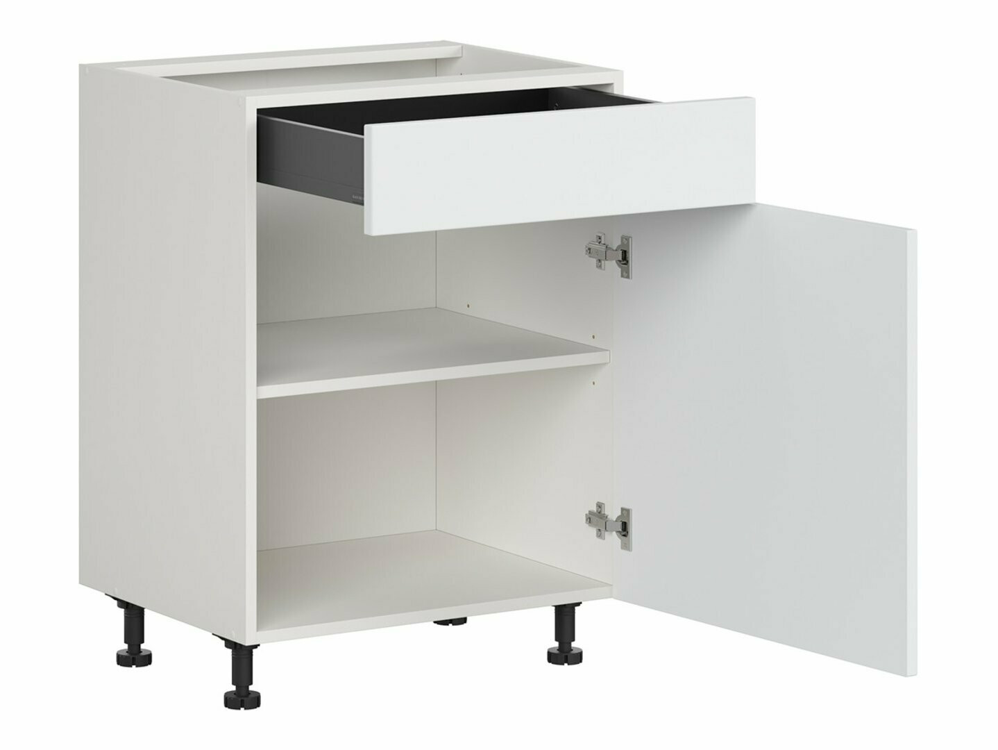 Dulap modular cu sertar și uși Top White 105