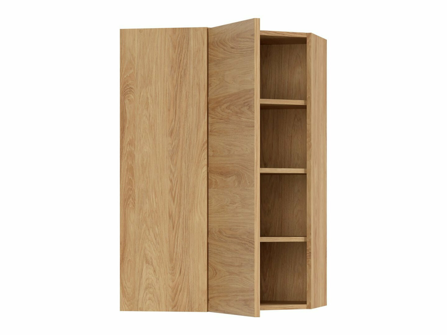 Dulap modular de colț pentru perete Amper Oak 160