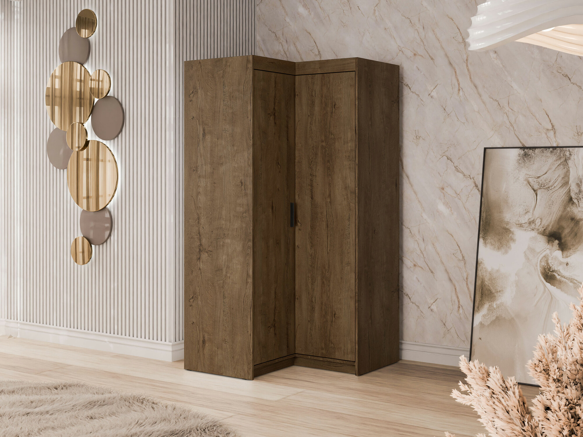 Dulap de colț Novduni 116 (Stejar lefkas)