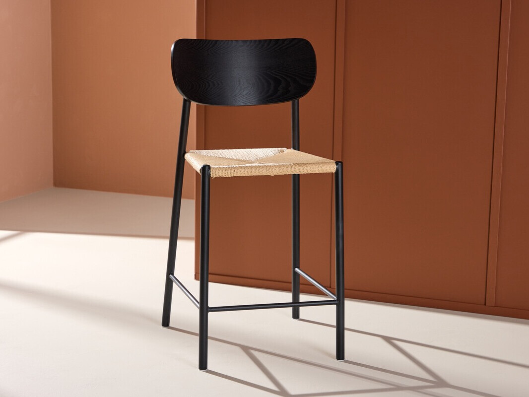 Scaun de bar Dallas 4705 (Negru + Maro deschis)