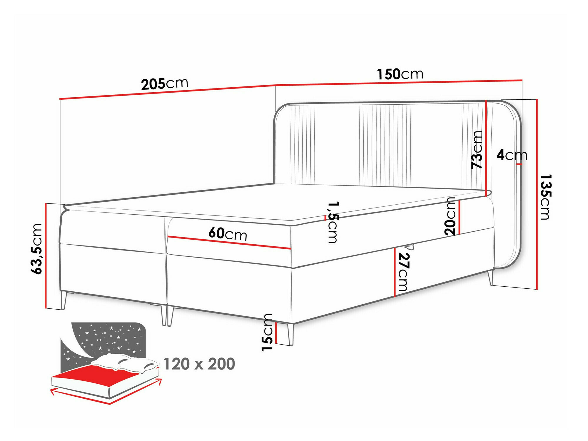 Pat boxspring Sonus (Magic Velvet 2216)