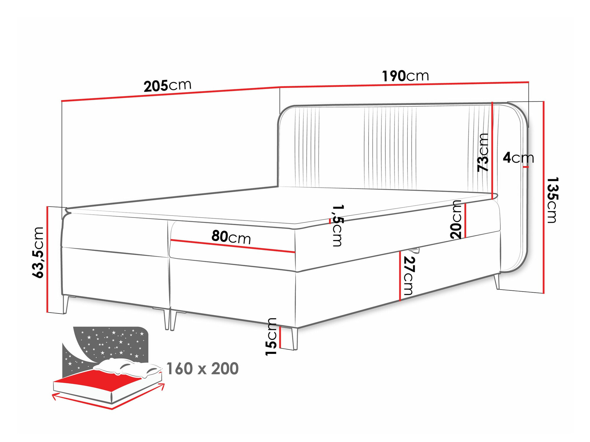 Pat boxspring Sonus (Magic Velvet 2219)
