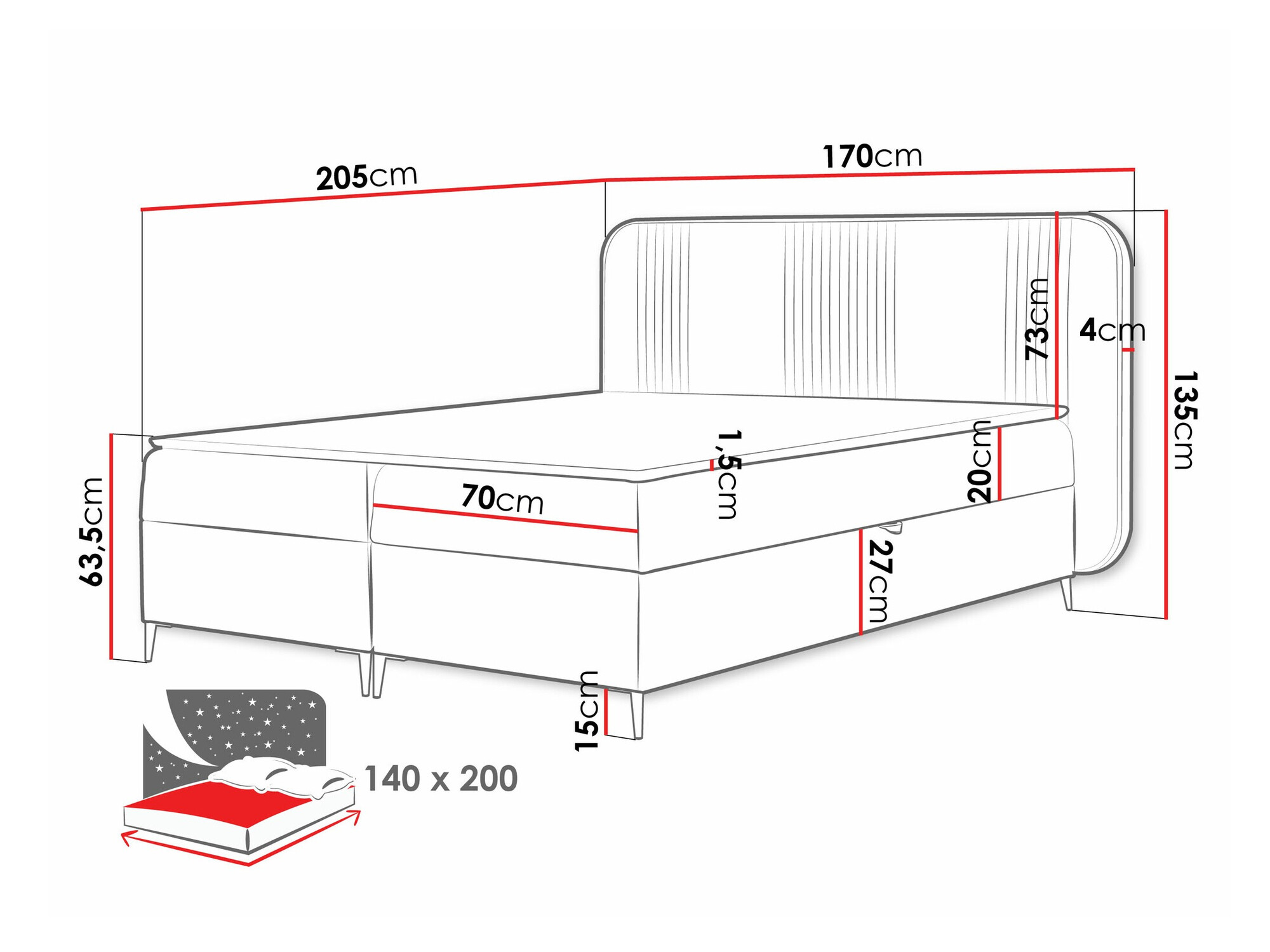 Pat boxspring Sonus (Magic Velvet 2257)
