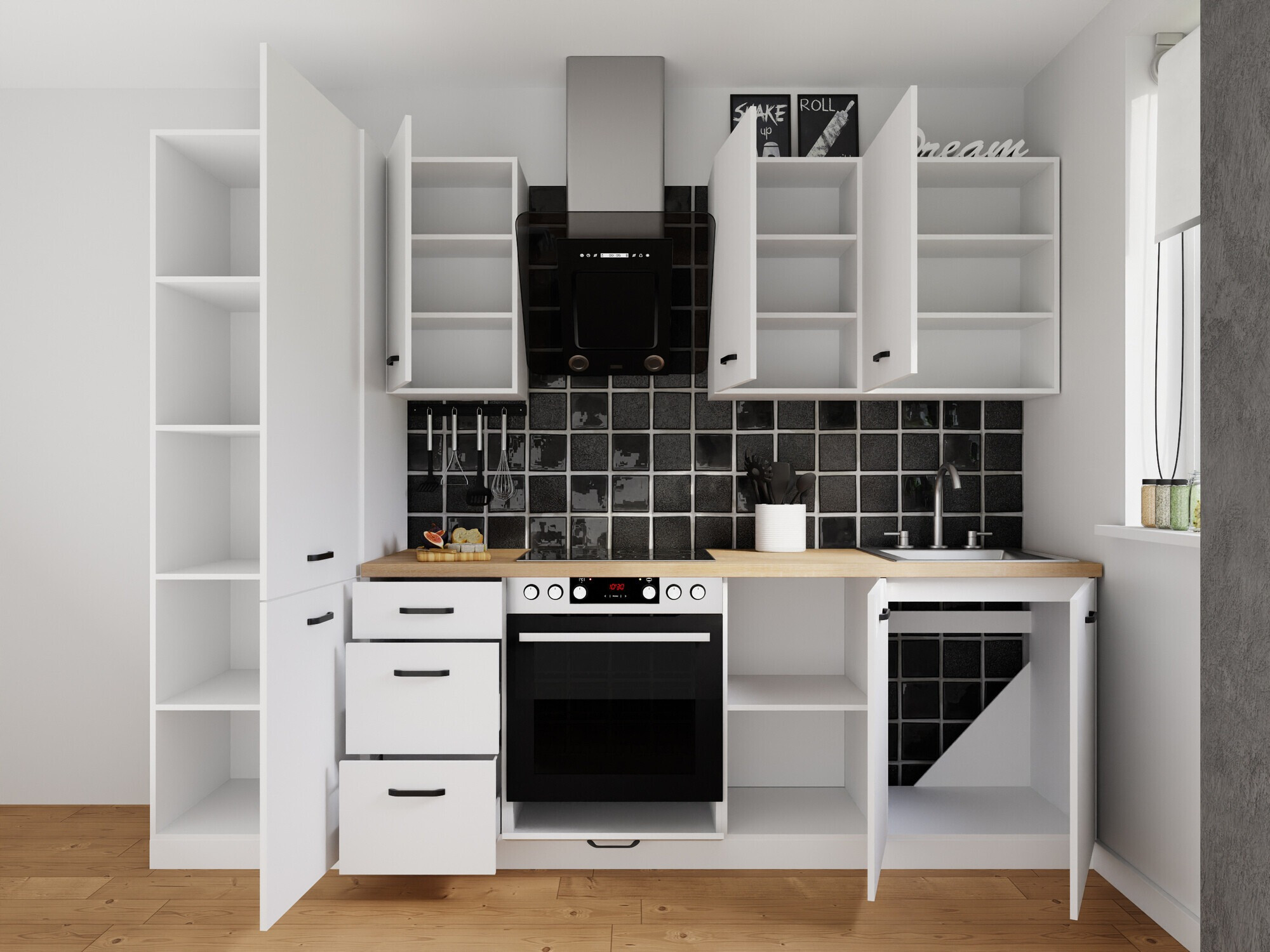 Set de bucătărie modular Top White 167