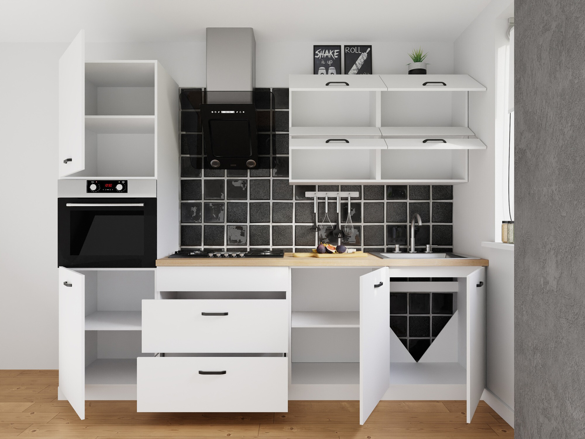 Set de bucătărie modular Top White 170