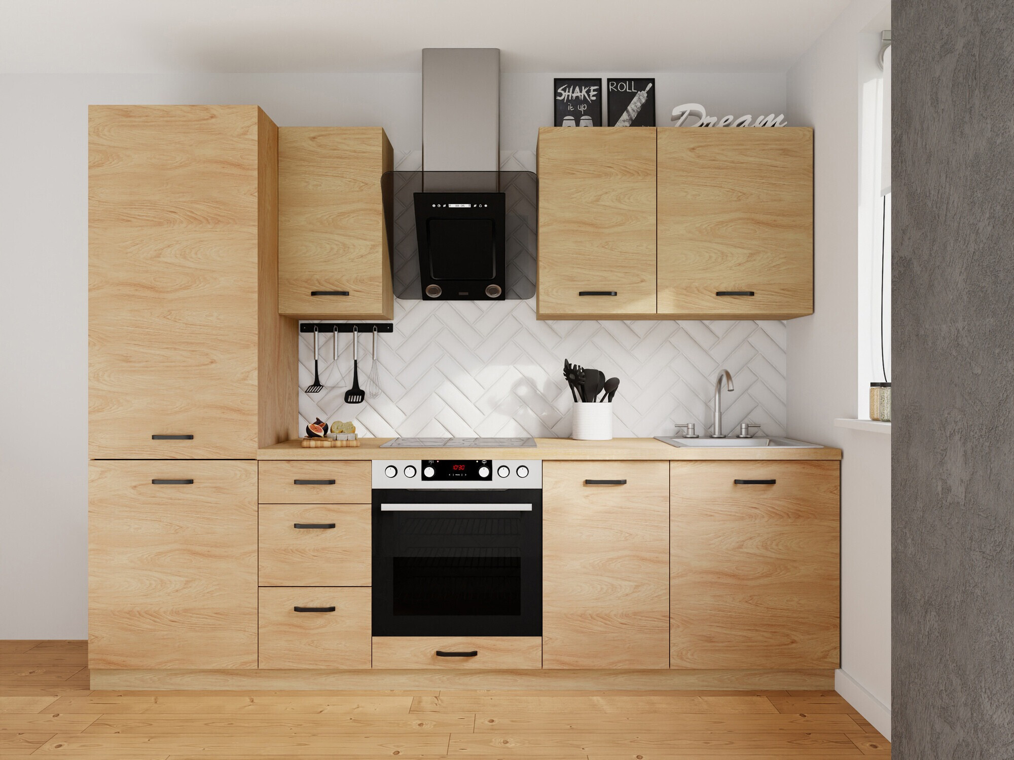 Set de bucătărie modular Amper Oak 167