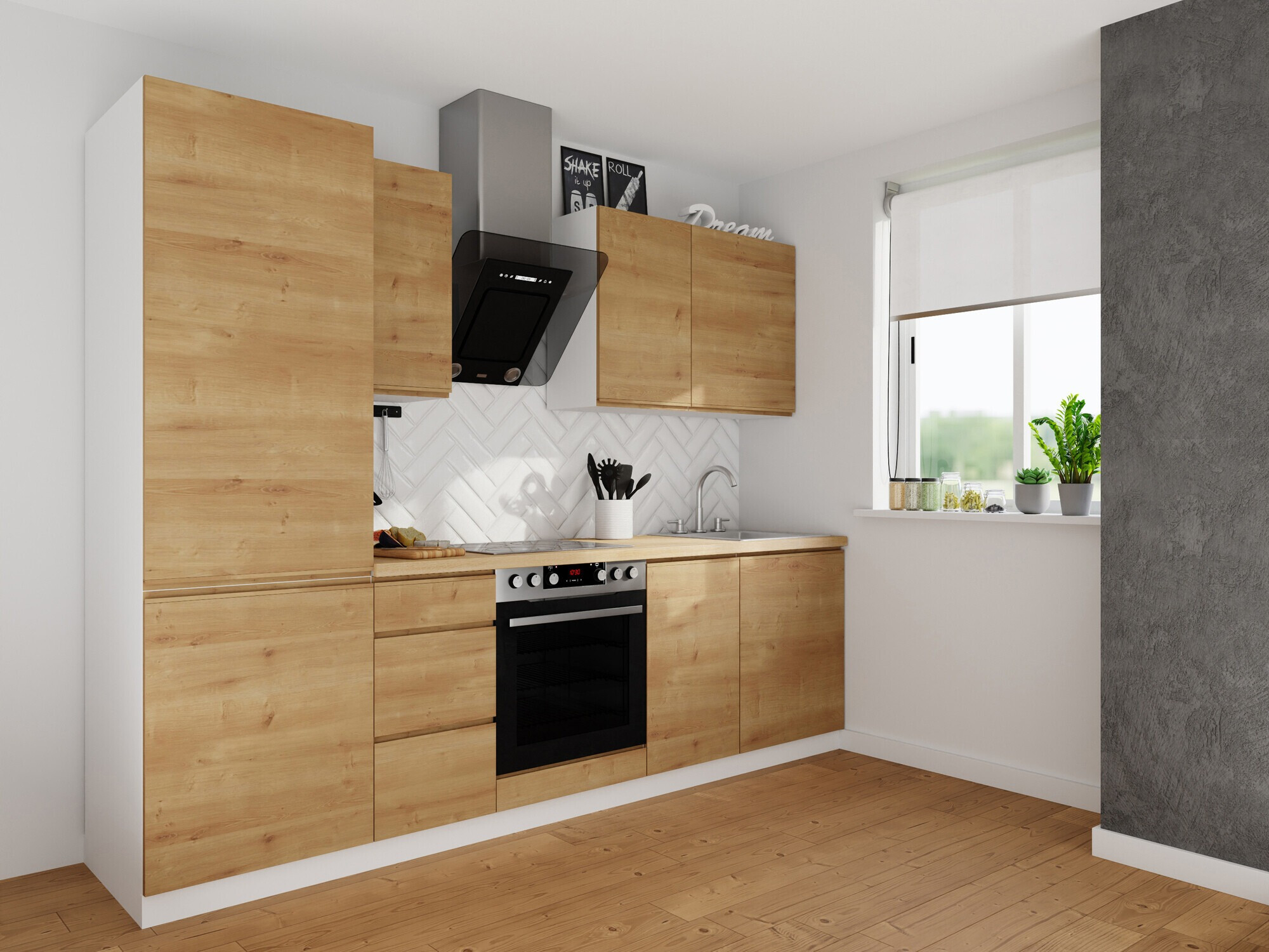 Set de bucătărie modular Soli Oak 162