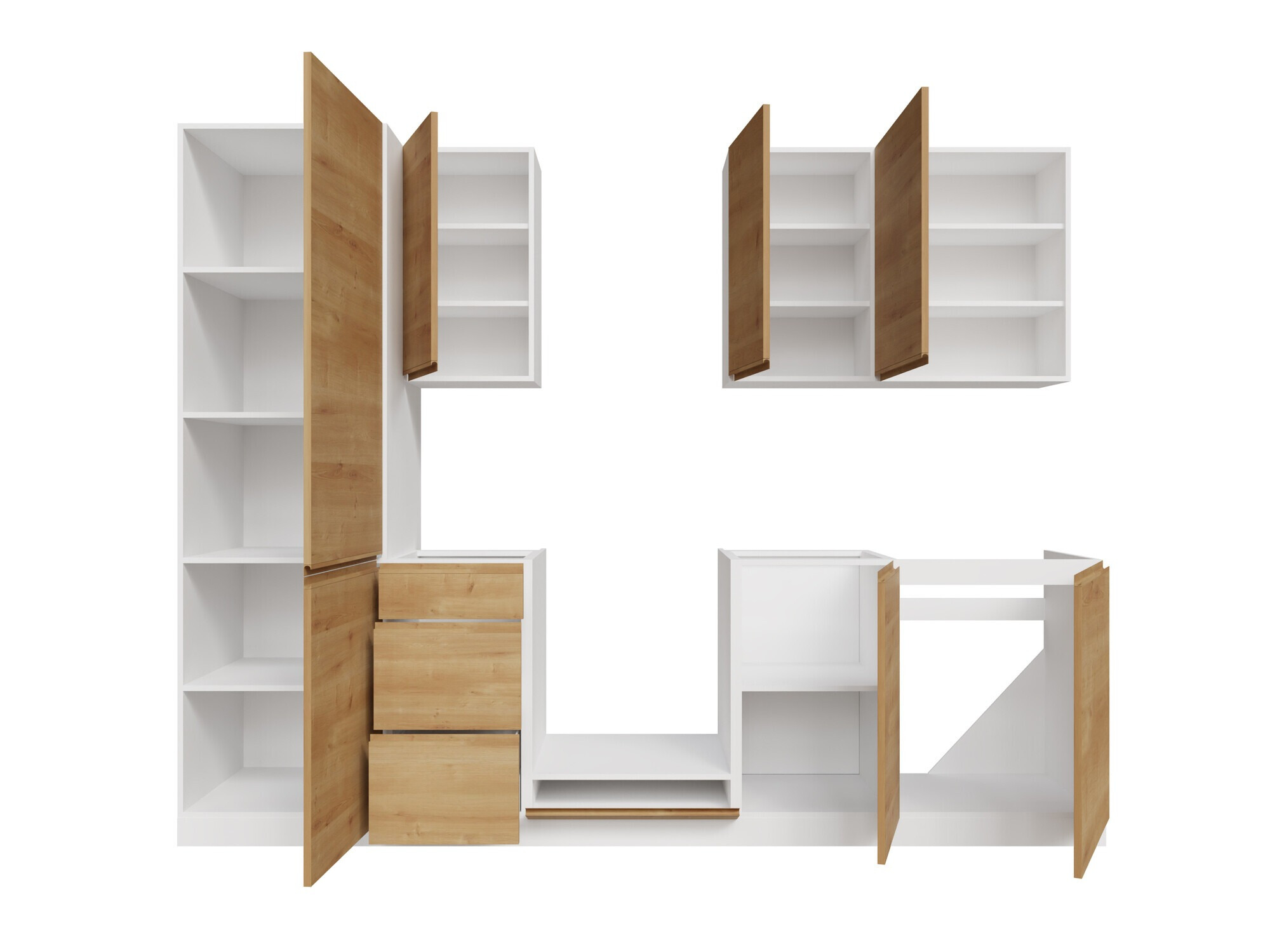Set de bucătărie modular Soli Oak 162