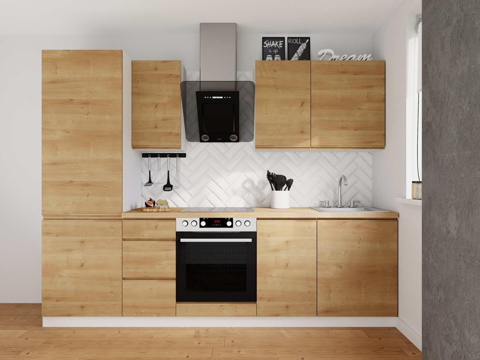 Set de bucătărie modular Soli Oak 162
