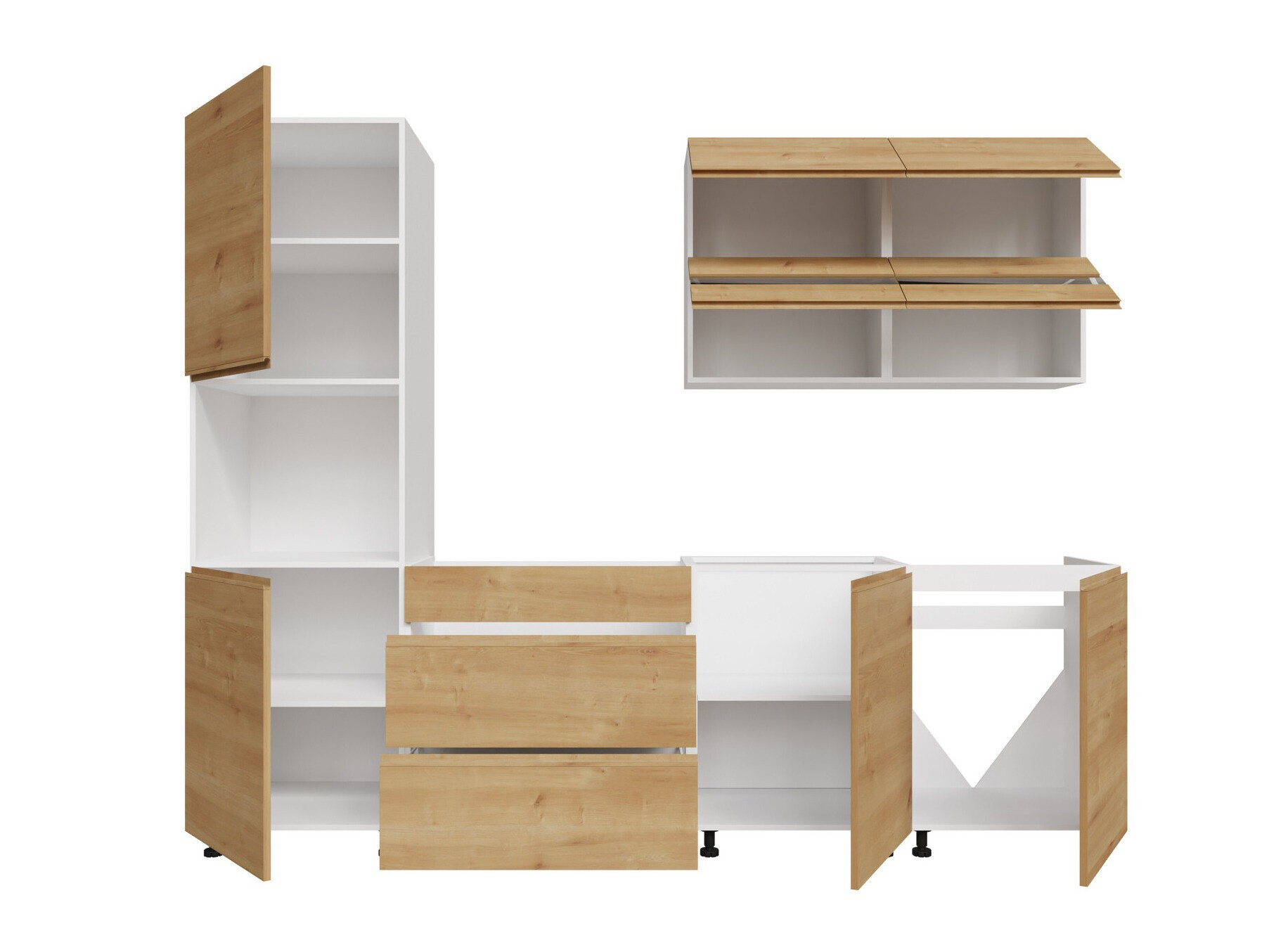 Set de bucătărie modular Soli Oak 164