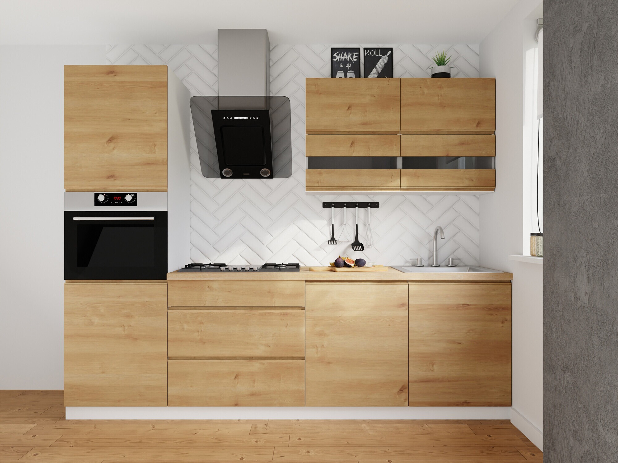 Set de bucătărie modular Soli Oak 164