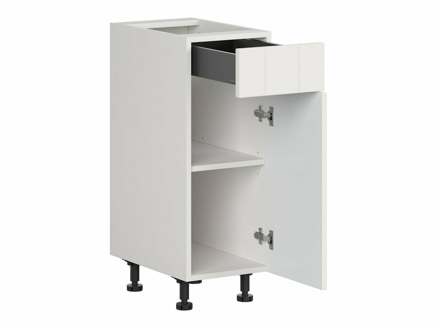 Dulap modular cu sertar și uși Eva White 102