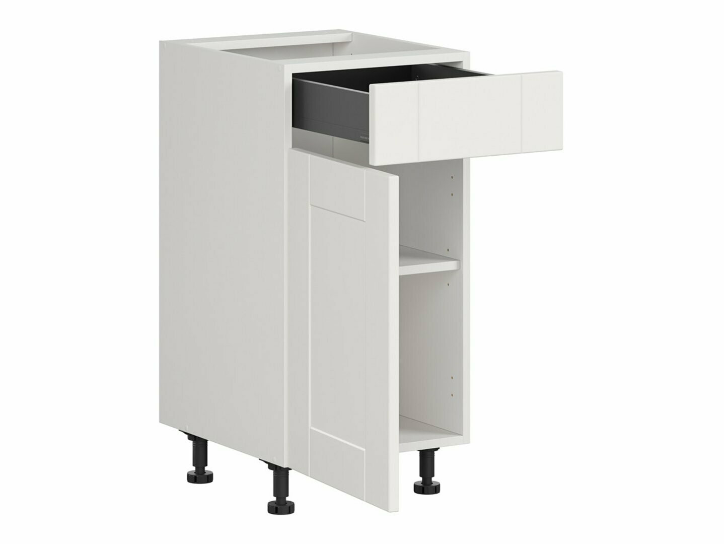 Dulap modular cu sertar și uși Eva White 103