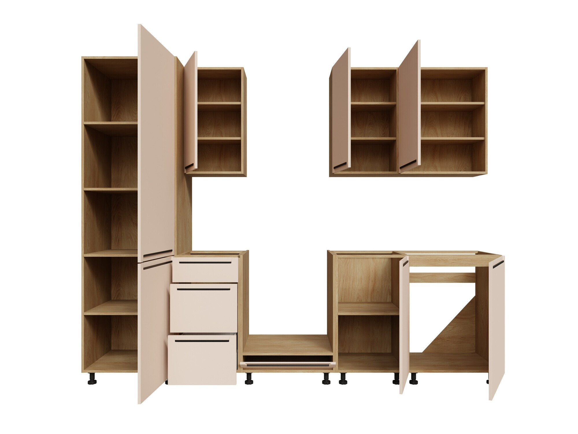 Set de bucătărie modular Riso Beige 169