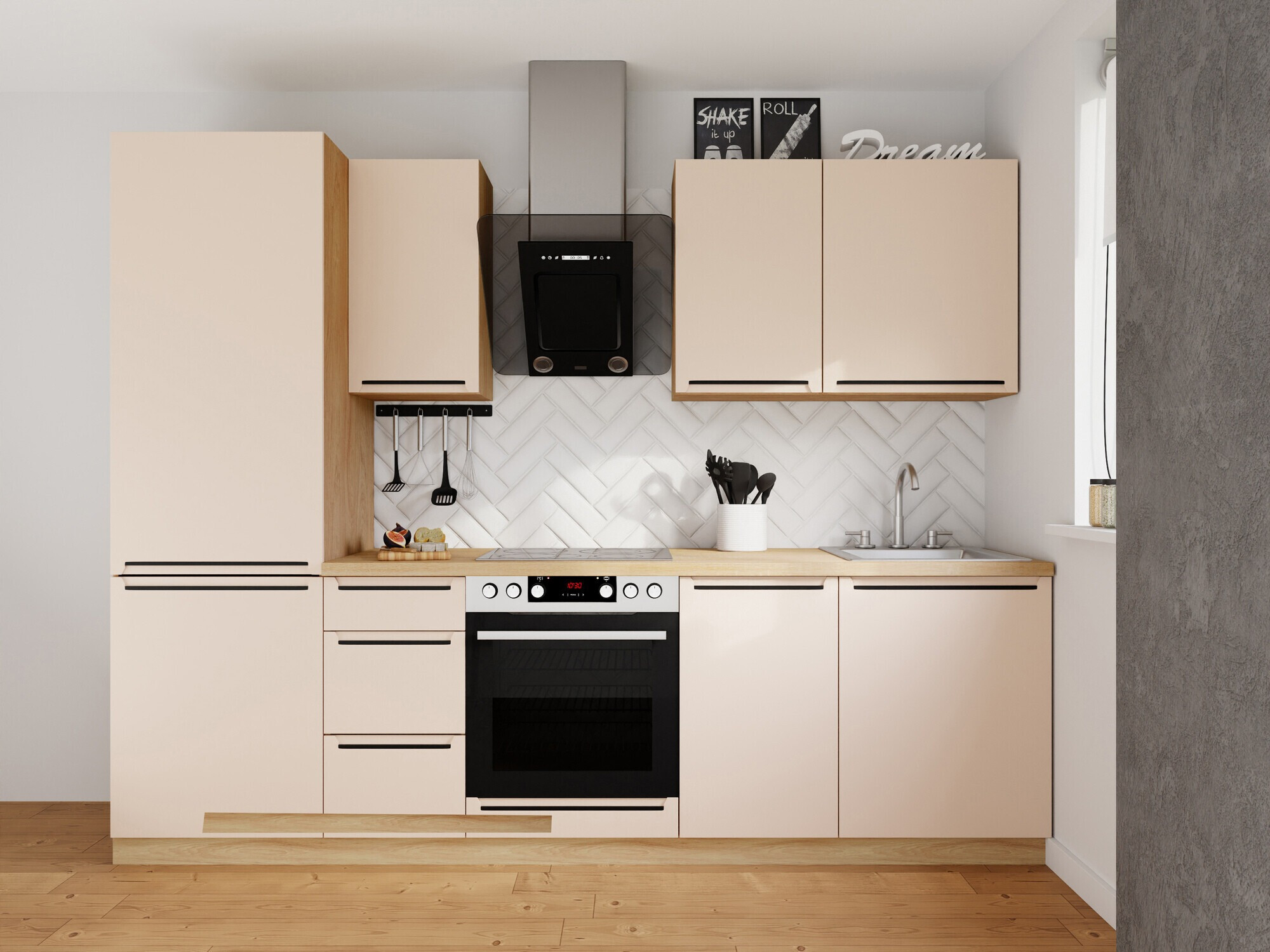 Set de bucătărie modular Riso Beige 169