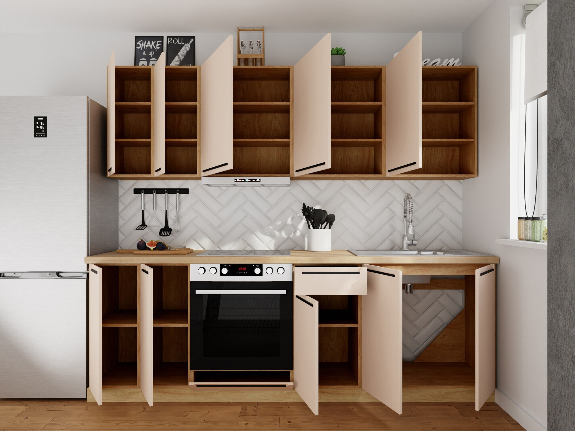 Set de bucătărie modular Riso Beige 170
