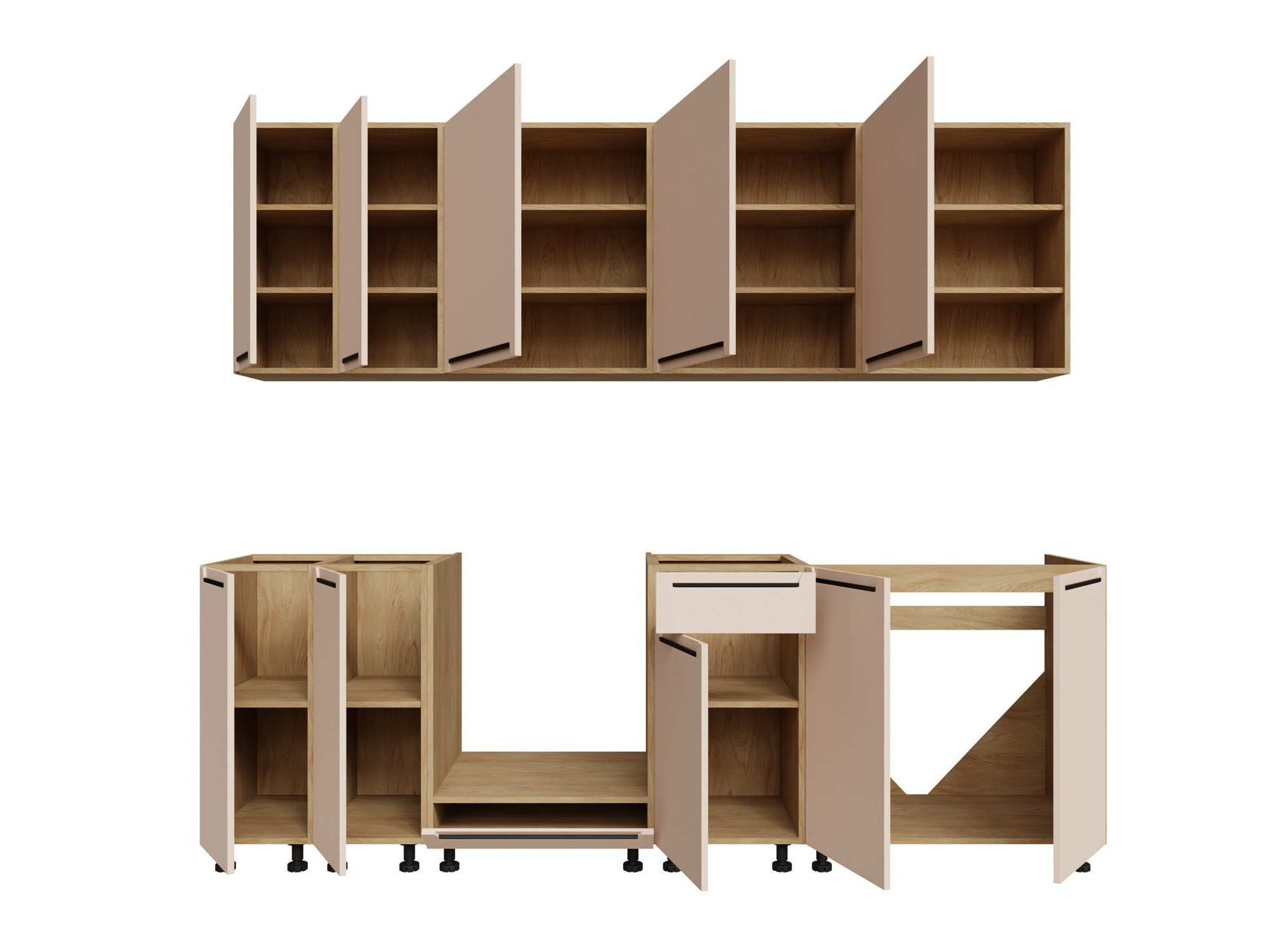 Set de bucătărie modular Riso Beige 170