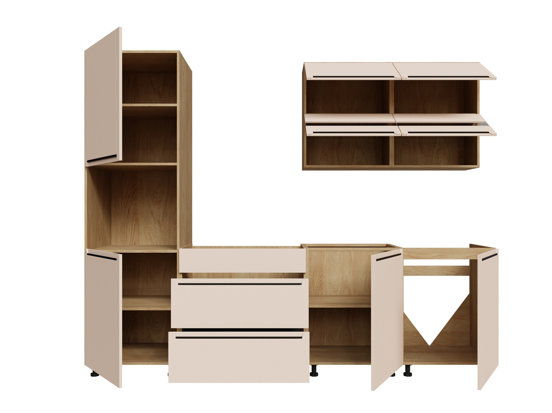 Set de bucătărie modular Riso Beige 171