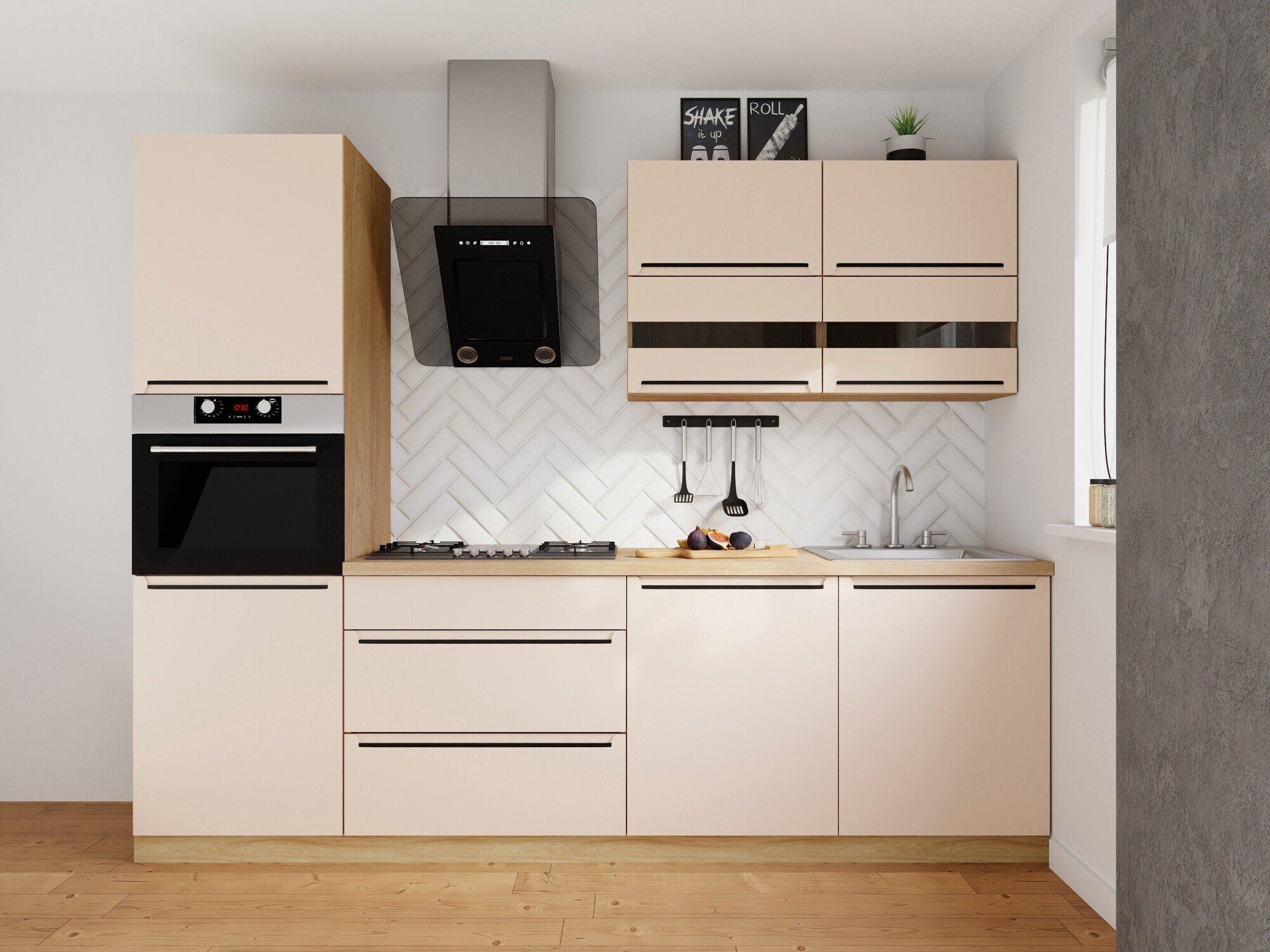 Set de bucătărie modular Riso Beige 171