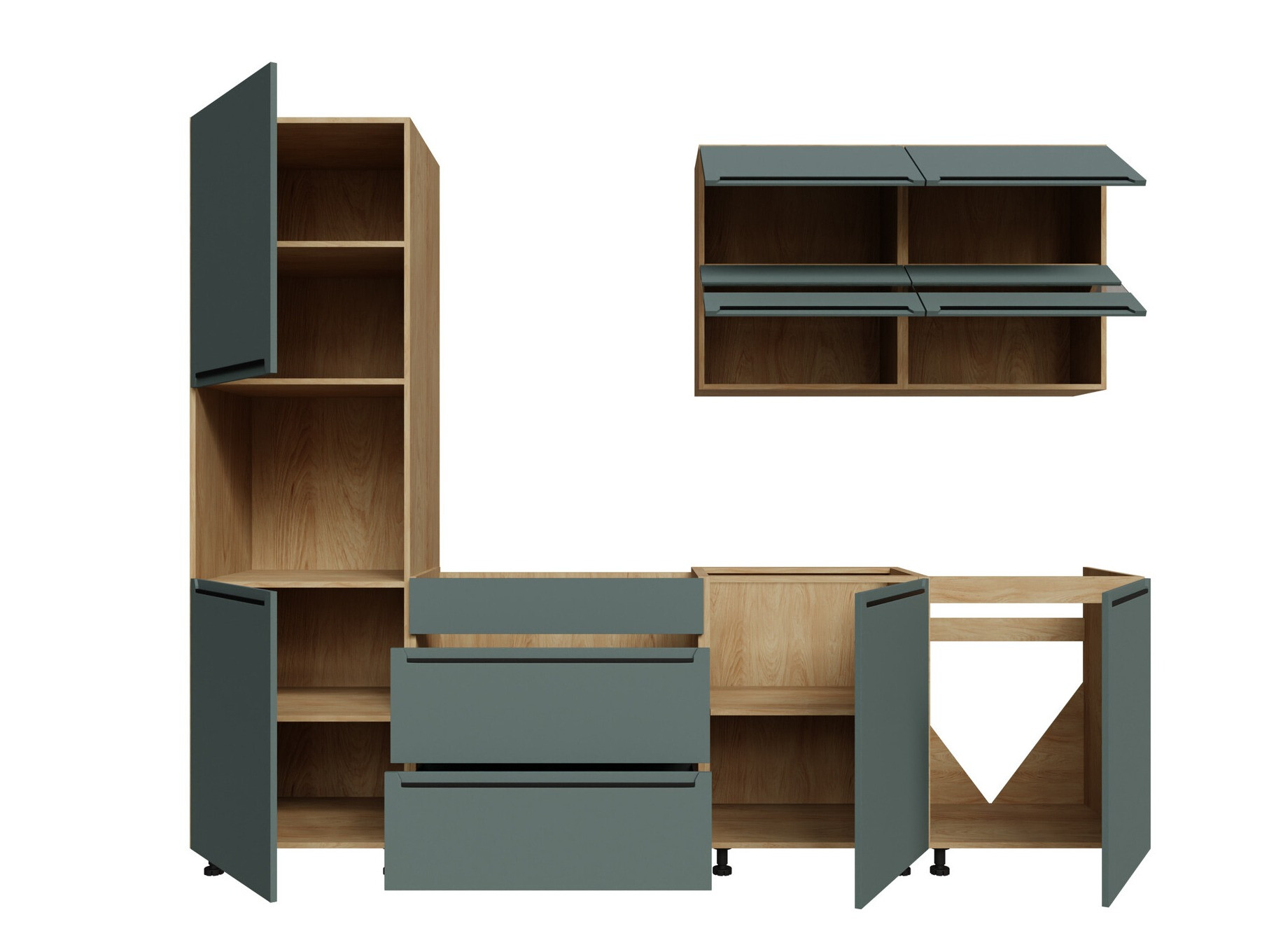Set de bucătărie modular Riso Green 170