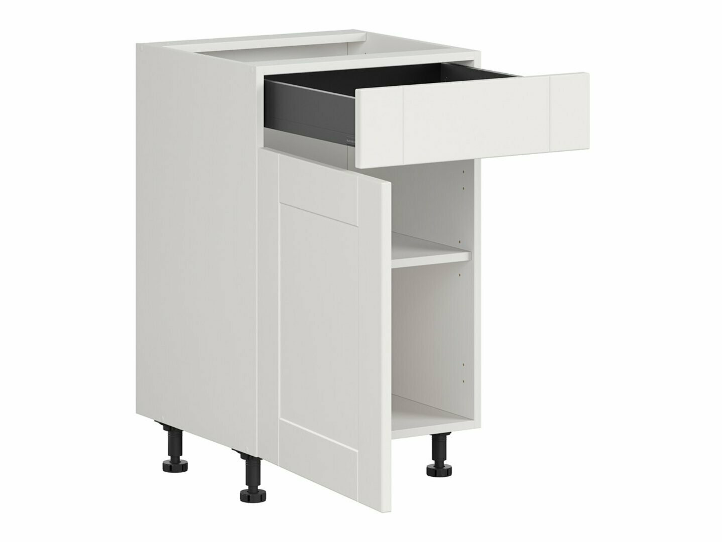 Dulap modular cu sertar și uși Eva White 104