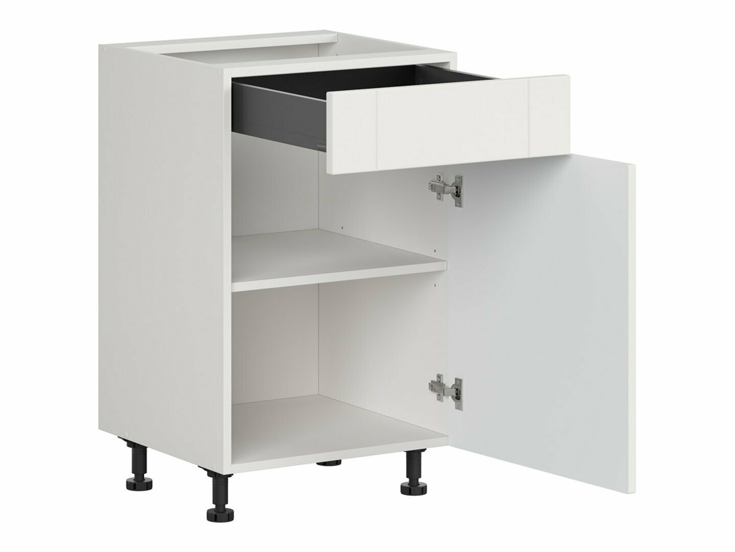 Dulap modular cu sertar și uși Eva White 104