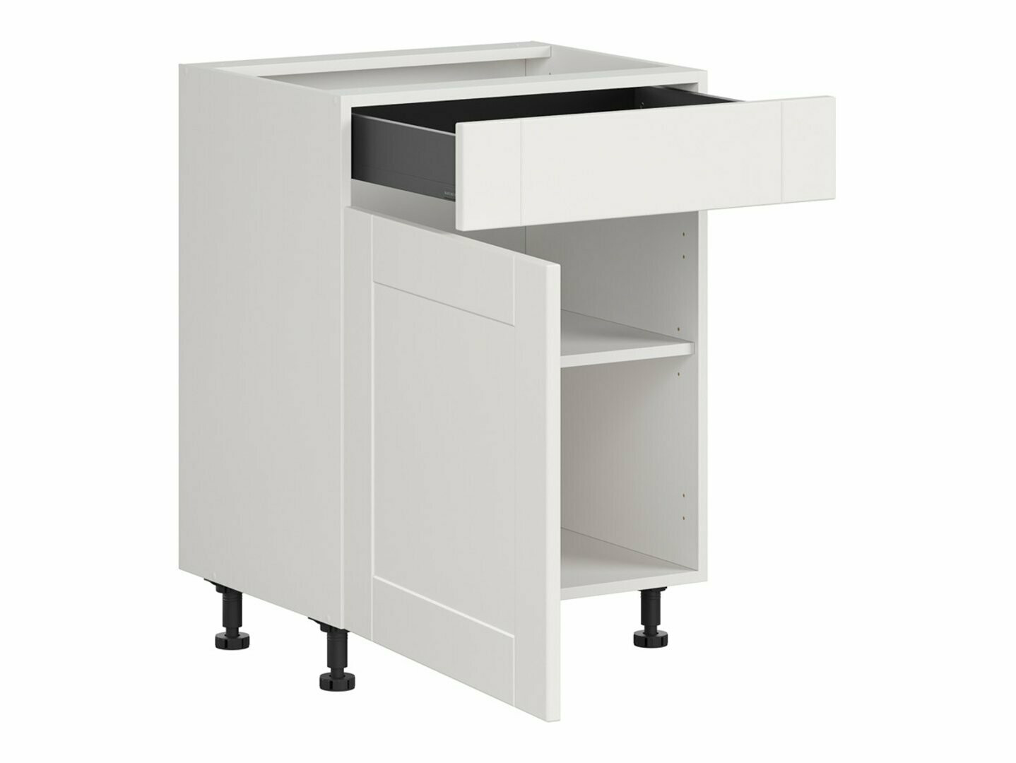 Dulap modular cu sertar și uși Eva White 105