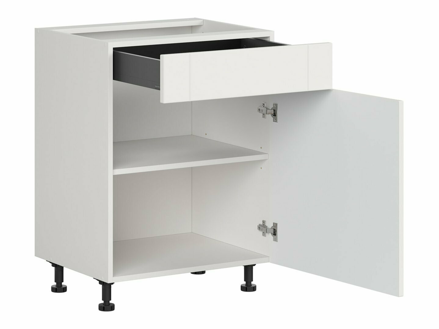 Dulap modular cu sertar și uși Eva White 105