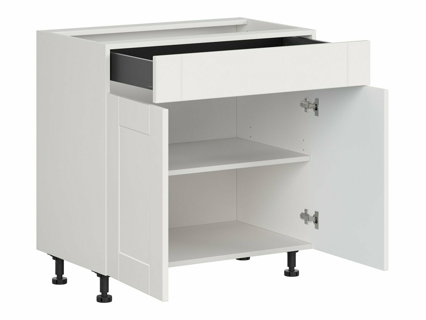 Dulap modular cu sertar și uși Eva White 106