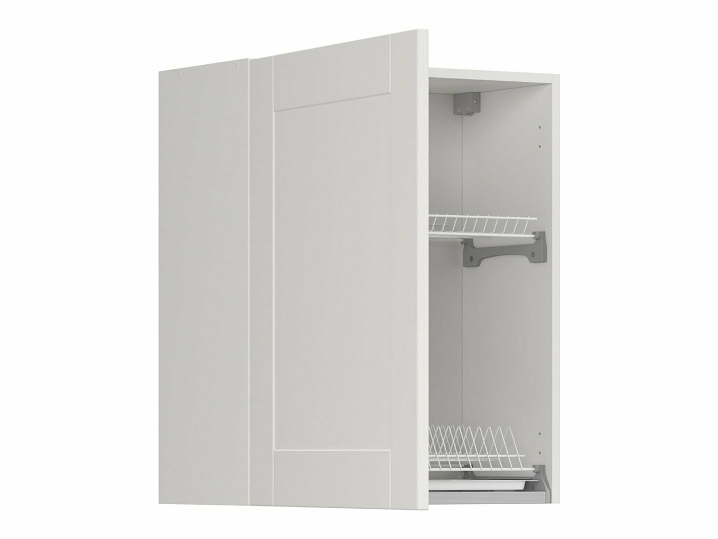 Dulap modular de perete cu suport pentru vase Eva White 155
