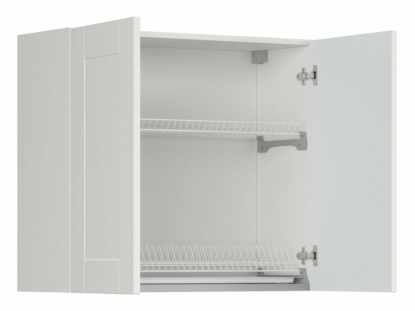 Dulap modular de perete cu suport pentru vase Eva White 156