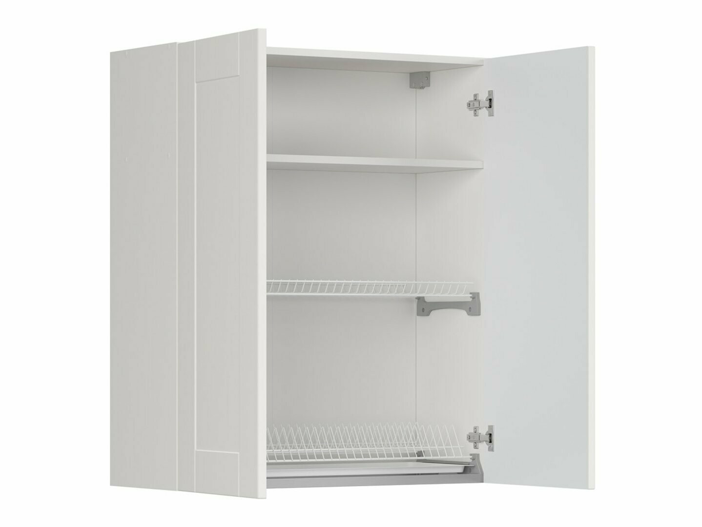 Dulap modular de perete cu suport pentru vase Eva White 157