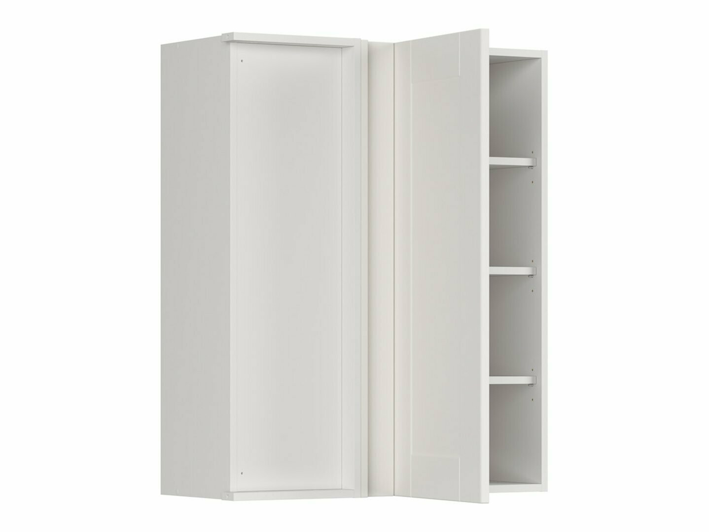 Dulap modular de colț pentru perete Eva White 159