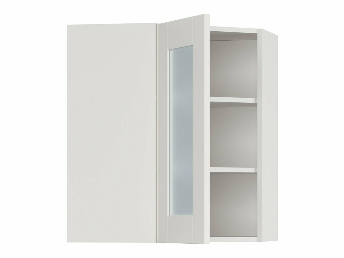 Dulap modular de colț pentru perete Eva White 163