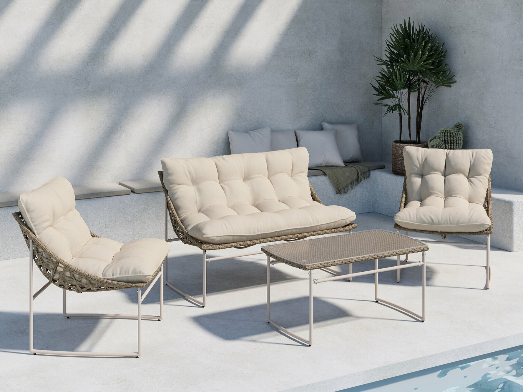 Set mobilier de exterior Dallas 4732 (Bej)