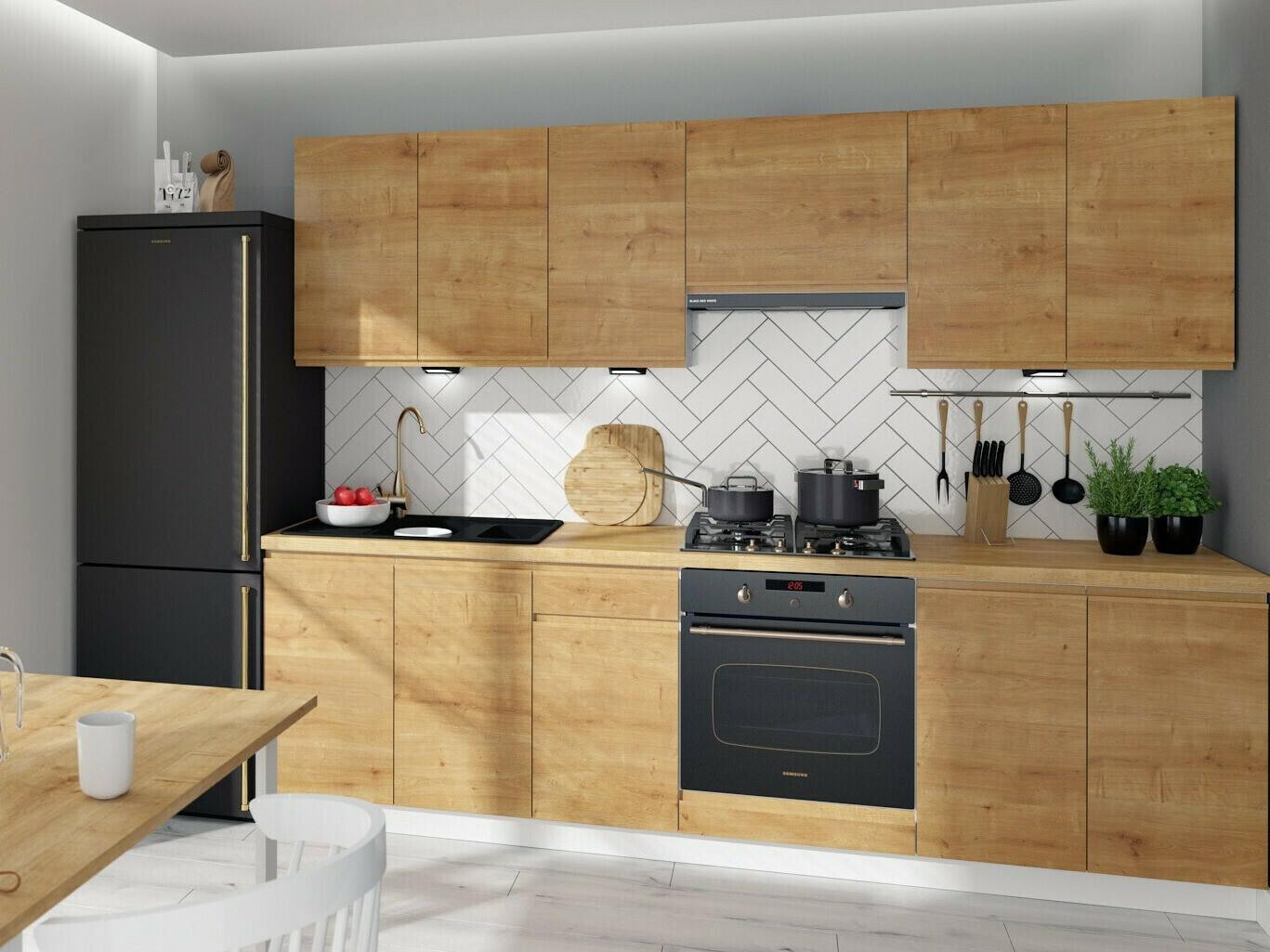 Dulap de perete modular Soli Oak 146