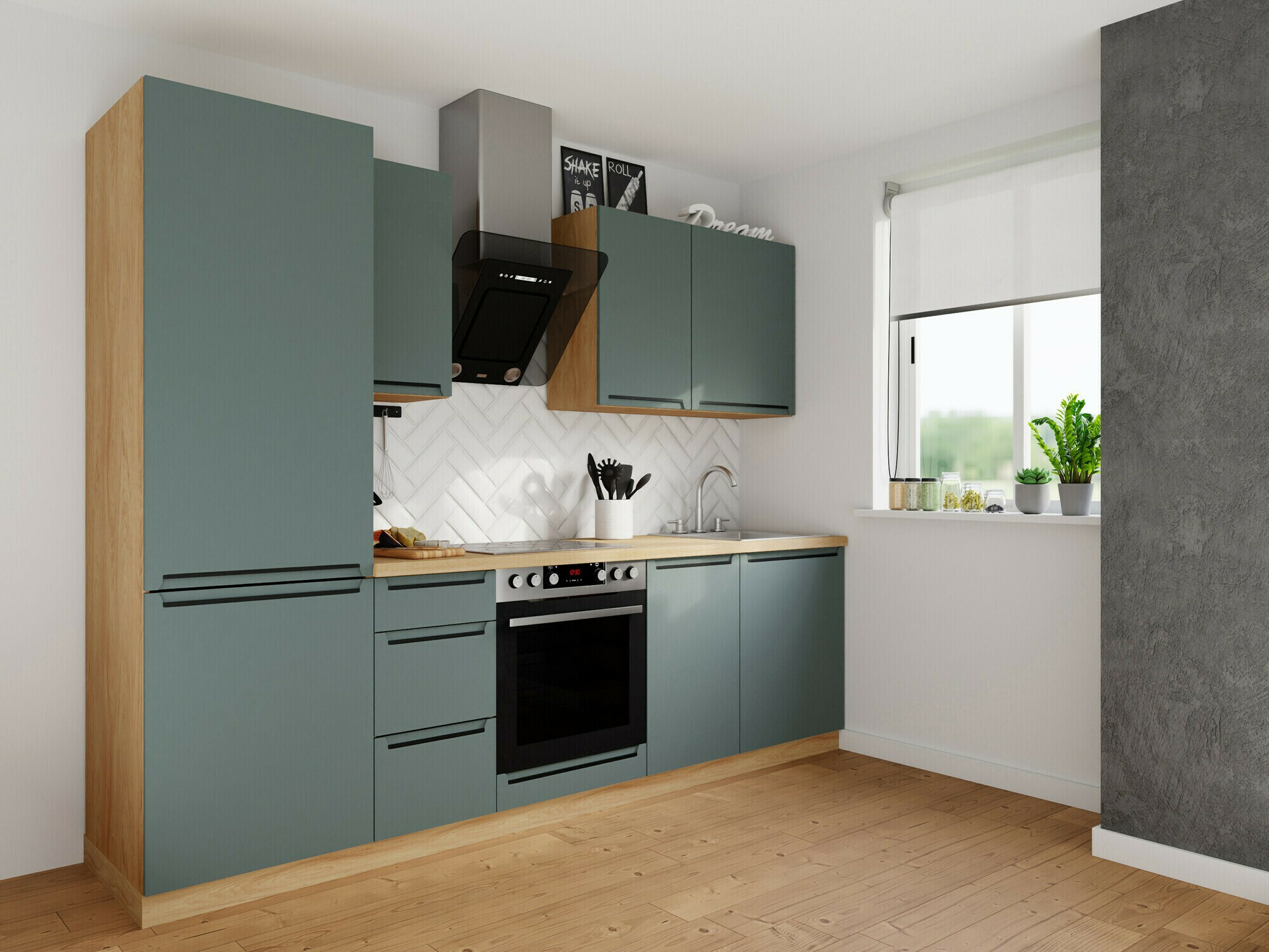 Dulap de perete modular Riso Green 139